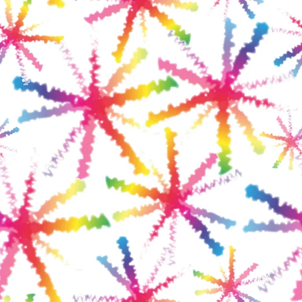 Hippie Tie Dye Rainbow HBTQ Sömlöst mönster i abstrakt bakgrundsstil. Färgglad Shibori psykedelisk textur med virvel och rand — Stockfoto
