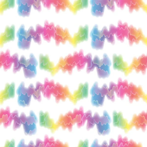 Hippie Tie Dye Rainbow HBTQ Wave Seamless Mönster i abstrakt bakgrundsstil. Färgglada Shibori psykedeliska textur med vågor och ränder — Stockfoto