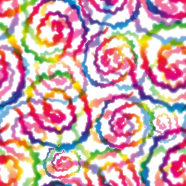 Hippie Tie Dye Rainbow LGBT Swirl modello senza cuciture in stile astratto sfondo. Texture psichedelica Shibori colorata con forma a spirale — Foto Stock