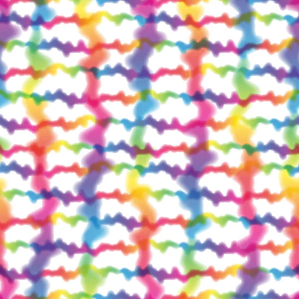 Hippie Tie Dye Rainbow LGBT Plaid Seamless Pattern in Abstract Background Style Барвистий психоделічний текстур Шіборі з чеком і смугами — стокове фото