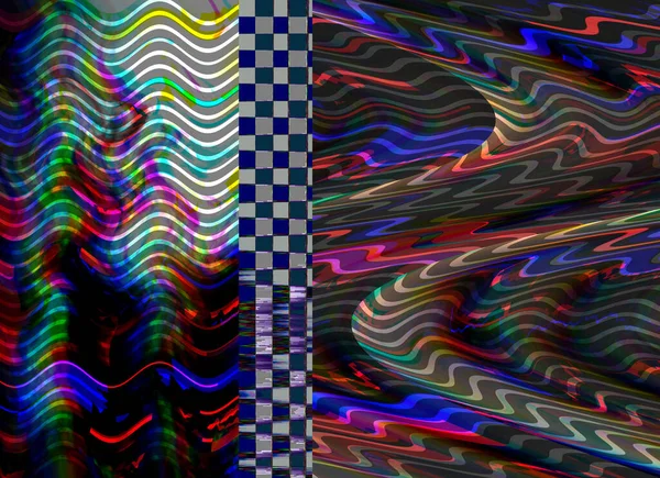 TV Geluid Glitch achtergrond Computer scherm fout Digitale pixel ruis abstract ontwerp Foto glitch Televisie signaal falen Gegevensverval Technisch probleem grunge wallpaper Kleurrijk geluid — Stockfoto