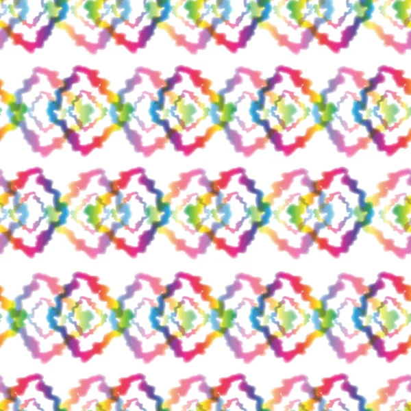 Hippie Tie Dye Rhombus Rainbow LGBT Naadloos patroon in abstracte achtergrondstijl. Kleurrijke Shibori Psychedelische Textuur met Rhomb Shape — Stockfoto