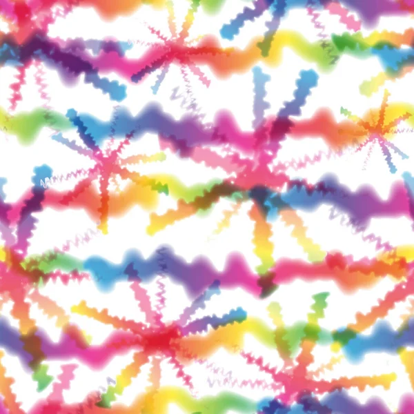 Hippie Tie Dye Rainbow LGBT Wave Patrón sin costuras en abstracto estilo de fondo. Textura psicodélica Shibori colorida con ondas y rayas, remolino —  Fotos de Stock