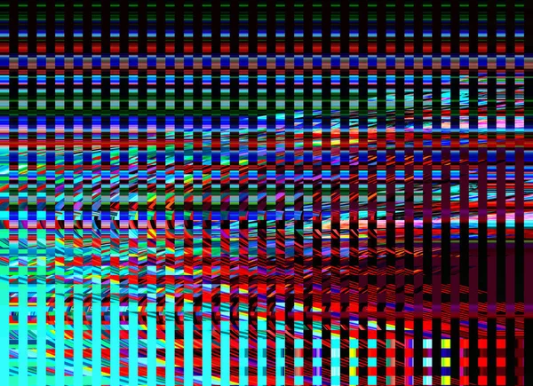 Glitch fond TV VHS Bruit Erreur d'écran d'ordinateur Pixel numérique bruit conception abstraite Photo bug signal de télévision échouer Désintégration de données problème technique papier peint grunge — Photo