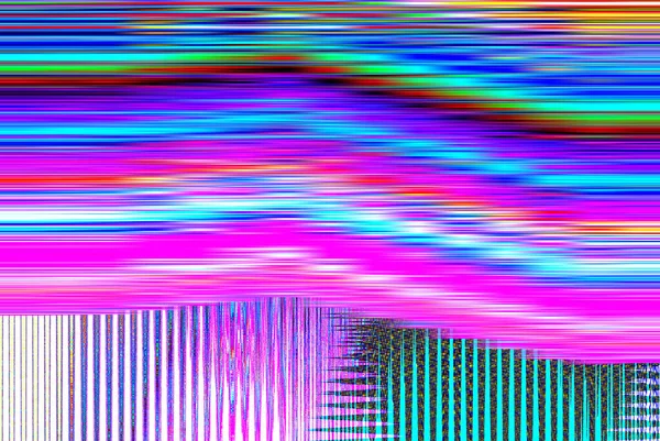 Glitch psychedelic background. Old TV screen error. Digital pixel noise abstract design. Photo glitch. Television signal fail. Technical problem grunge wallpaper. Colorful noise — Stock Photo, Image