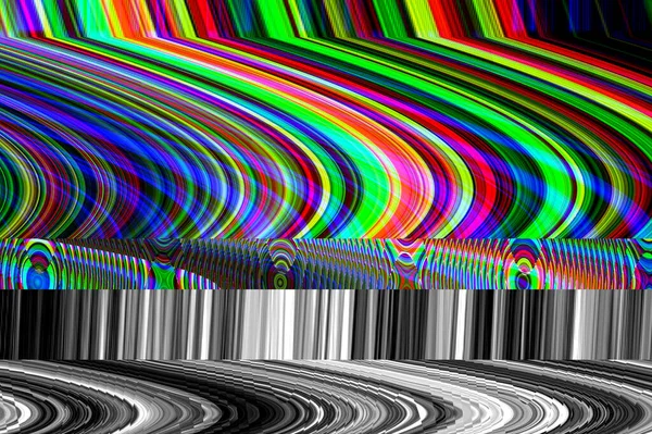 Glitch psychedelic background. Old TV screen error. Digital pixel noise abstract design. Photo glitch. Television signal fail. Technical problem grunge wallpaper. Colorful noise — Stock Photo, Image