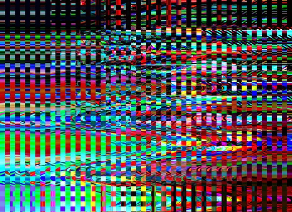 Glitch Techno TV Hałas Tło Błąd ekranu komputera Cyfrowy dźwięk piksela abstrakcyjny design Zdjęcie usterka Sygnał telewizyjny nie działa. Rozkład danych Problem techniczny grunge wallpaper VHS — Zdjęcie stockowe