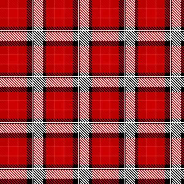 Vector Red Plaid Check Seamless Pattern in Geometric Abstract Style Peut être utilisé pour la conception de tissu de mode, School Teen Textile Classic Dress, Couverture de pique-nique, Chemise d'impression rétro — Image vectorielle