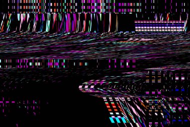 Glitch TV Hatalı arkaplan Bilgisayar ekranı ve Dijital piksel gürültü soyut tasarım Fotoğraf arızalı televizyon sinyali bozunumu Data bozunması renkli gürültü