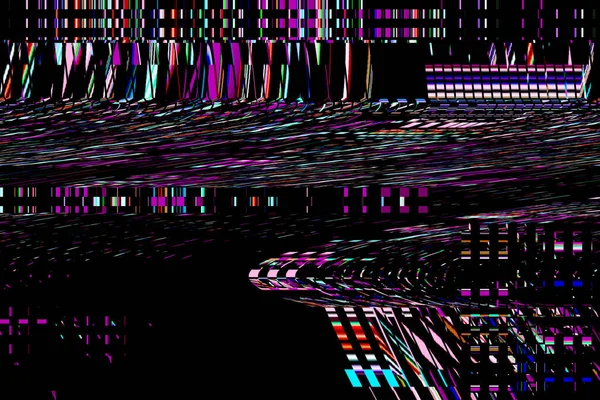 Glitch TV Fundo de erro Tela do computador e ruído de pixel digital design abstrato Glitch foto Falha de sinal de televisão Decadência de dados Ruído colorido — Fotografia de Stock