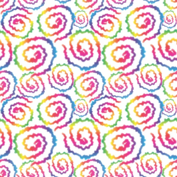 Hippie Tie Dye Rainbow LGBT Swirl Seamless Pattern im abstrakten Hintergrundstil. Bunte Shibori psychedelische Textur mit Spiralform — Stockfoto