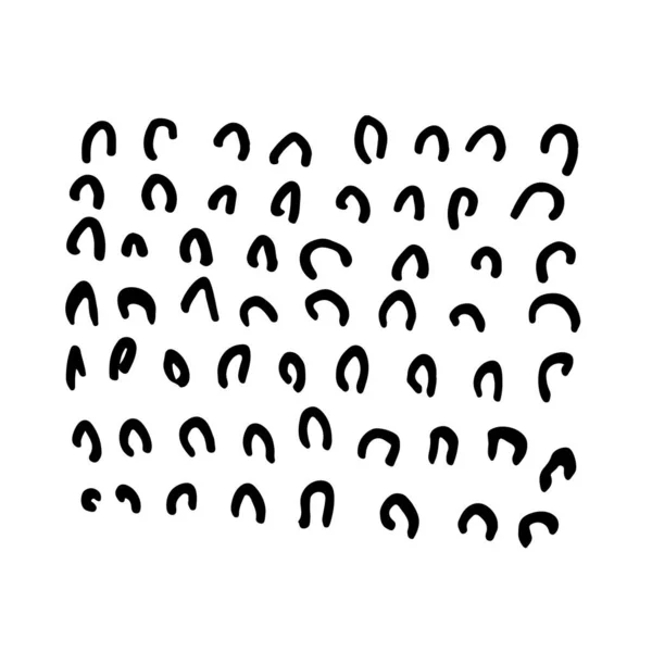 Vector Abstract Pinsel Handgezeichnete Textur in schwarzer Farbe Skizze Einfaches Muster isoliert auf weißem Hintergrund Strichform — Stockvektor
