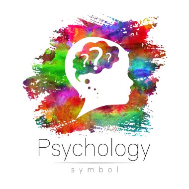 Çocuk Logosu ya da Sembol Çocukları. Siluet profili insan kafası. İnsanlar, çocuklar, otizm, çocuklar, terapi, klinik, eğitim için kavram logosu. Beyaz arkaplanda şablon sembolü, tasarım