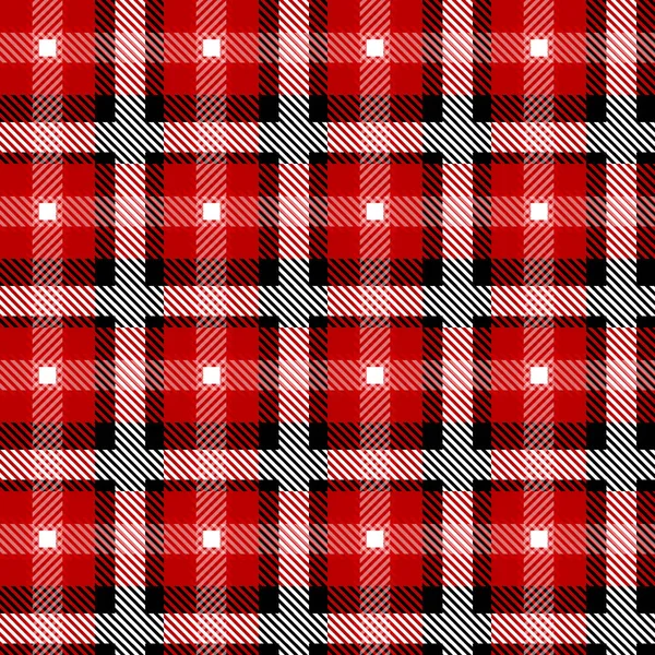 Vector Red Plaid Verificar Padrão Sem Costura em Estilo Abstrato Geométrico Pode ser usado para Design de Tecido de Moda, Escola Teen Vestido Clássico Têxtil, Manta de piquenique, Camisa de impressão retro — Vetor de Stock