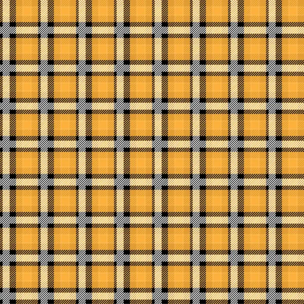 Vector Orange Plaid Check Teen Seamless Pattern in Geometric Abstract Style Can be used for Summer Fashion Fabric Design, School Textile Classic Dress, Picnic Blanket — 스톡 벡터
