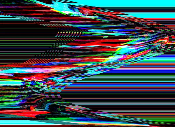 Glitch background TV VHS Ruído Erro na tela do computador Digital pixel noise abstract design Photo glitch Television signal fail Data decay Problema técnico grunge wallpaper — Fotografia de Stock