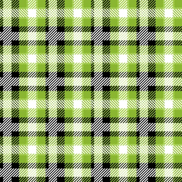 Vector Green Plaid Check Seamless Pattern in Geometric Abstract Style Może być używany do projektowania tkanin modowych, School Teen Textile Classic Dress, Koc piknikowy, Retro Print Shirt — Wektor stockowy