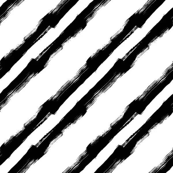 Vector Brush Seamless Pattern Grange Minimalist Geometric Design in Black Color 의 약자이다. 어린이 직물 과 직물을 위한 현대의 그 랑 콜라주 콜라주 — 스톡 벡터