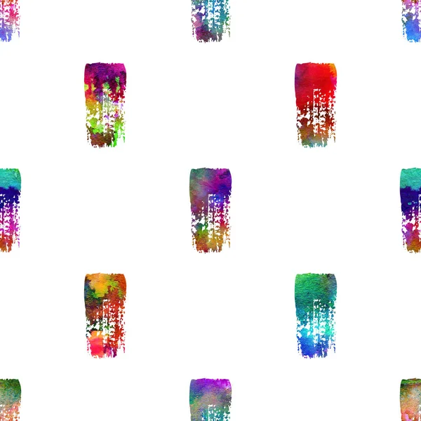 Suluboya Fırça Çizgileri Kusursuz Şablon Grange Geometrik Tasarımı Gökkuşağı Rengi. Çocuklar için Modern Strokes Grung Kolajı Kumaş ve Tekstil — Stok fotoğraf
