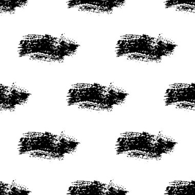 Siyah Renkli Minimalist Minimalist Geometrik Tasarım Vektörsüz Fırça Deseni. Çocuklar için Modern Grung Kolajı Kumaş ve Tekstil