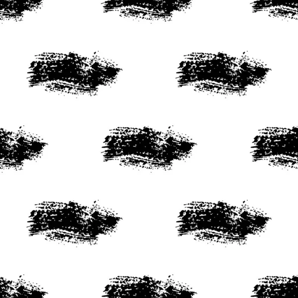 Vector Brush naadloos patroon bereik Minimalistisch geometrisch ontwerp in zwarte kleur. Moderne Grung Collage Achtergrond voor kinderstof en textiel — Stockvector