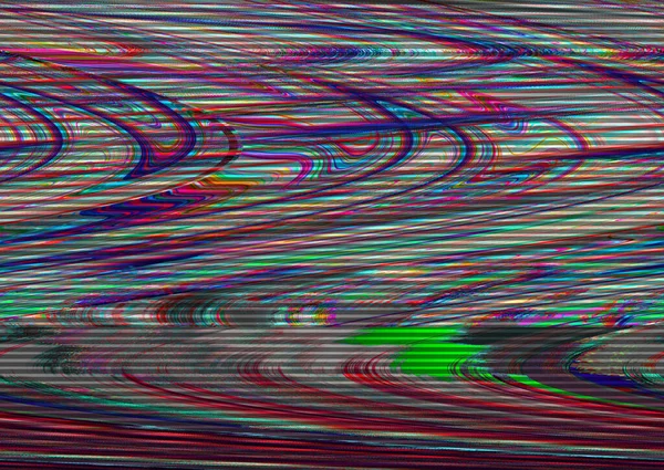 Falha fundo psicodélico Erro de tela de TV antiga Ruído de pixel digital design abstrato Falha de sinal de televisão Problema técnico grunge papel de parede Ruído colorido — Fotografia de Stock