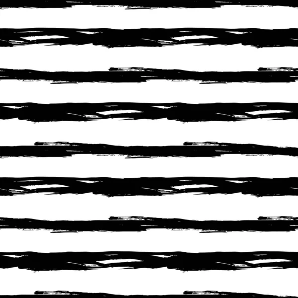 Vector Brush Seamless Pattern Grange Diseño geométrico minimalista en color negro. Fondo Grung Collage moderno para tela y textil para niños — Archivo Imágenes Vectoriales