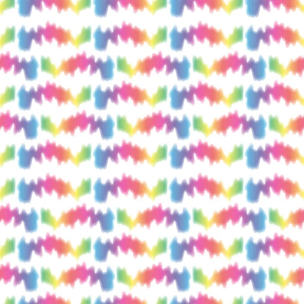 Hippie Tie Dye Rainbow HBTQ Wave Seamless Mönster i abstrakt bakgrundsstil. Färgglada Shibori psykedeliska textur med vågor och ränder — Stockfoto