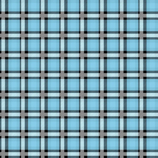 Vector Plaid Blue Color Check Seamless Pattern in geometrischen abstrakten Stil kann für Teen Fashion Stoffdesign, Textil-Klassiker Kleid, Picknickdecke, Retro-Print-Shirt und Hintergrundtextur verwendet werden — Stockvektor