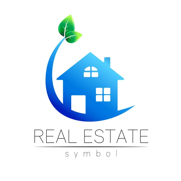 Real Estate Logo Vector Design with Branding Elements for Rent House and Logo Brand Identity . Firma podepsat Btanding prvky s domem a budovou — Stockový vektor