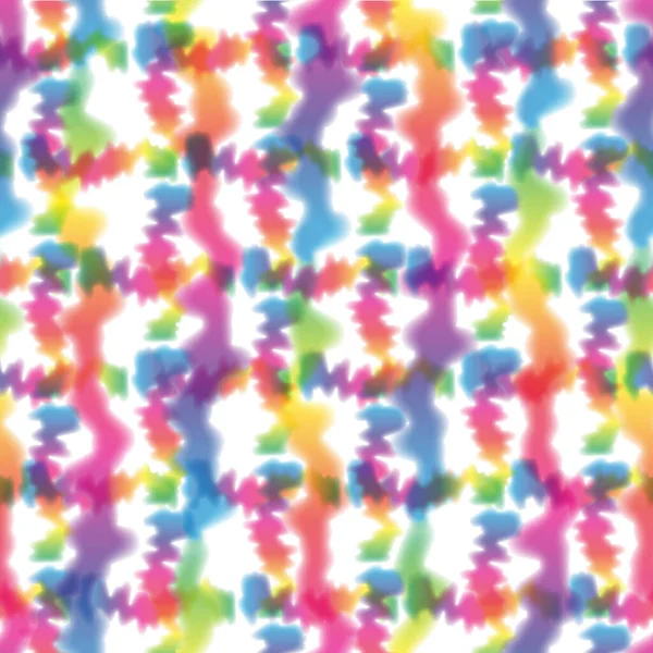 Hippie Tie Dye Rainbow HBTQ Rutigt sömlöst mönster i abstrakt bakgrundsstil. Färgglada Shibori psykedeliska textur med kontroll och ränder — Stockfoto