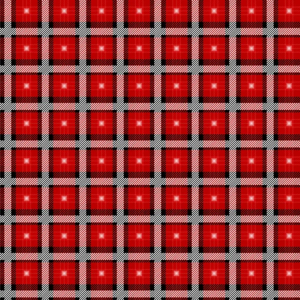Vector Red Plaid Check Seamless Pattern in Geometric Abstract Style Może być używany do projektowania tkanin modowych, sukienka dziecięca School Teen Textile Classic, koc piknikowy, koszula Retro Print — Wektor stockowy