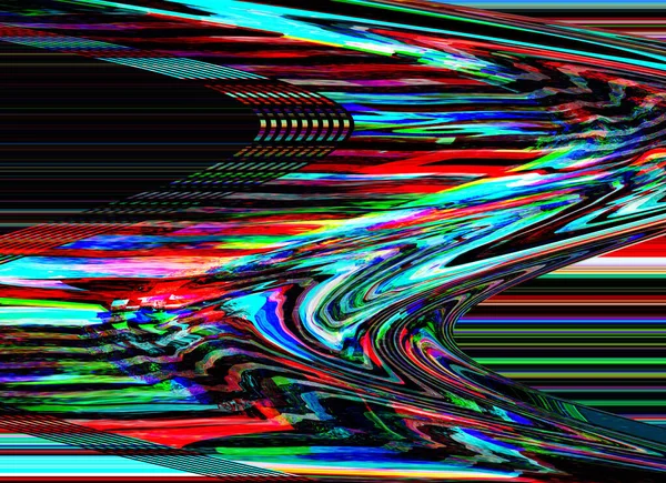 Foto Glitch Ruido Antecedentes Defecto Ordenador Problema técnico Error de pantalla Diseño abstracto de ruido de píxeles digitales Error de señal de televisión y fallo de foto. Desintegración de datos — Foto de Stock