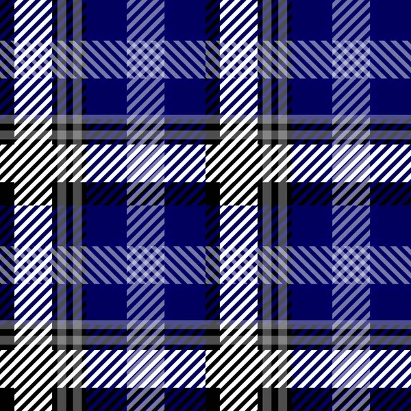 Vector Plaid Blue Color Check Seamless Pattern in Geometric Abstract Style Can be used for Teen Fashion Fabric Design, Textile Classic Dress, Picnic Blanket, Retro Print Shirt and Background Texture — Stock Vector