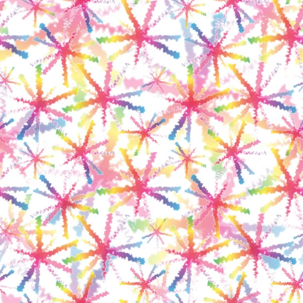 Hippie Tie Dye Rainbow HBTQ Sömlöst mönster i abstrakt bakgrundsstil. Färgglad Shibori psykedelisk textur med virvel och rand — Stockfoto