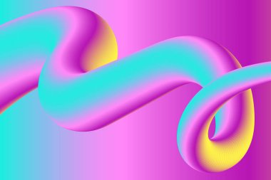 3D Soyut Vektör Duvar Kağıdı Sıvı Sıvı Eğri Fütüristik Arkaplan. Çoklu Renkli Sancak Yaratıcı Grafik Tasarımı. Canlı Modern Renklerdeki Dinamik Elementler.