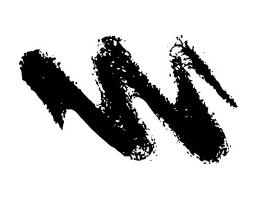 Vektör Dalgası Soyut Çizgili Fırça Vuruşu Siyah Renk Çizim Deseni Basit Desen Beyaz Arkaplan Dalgaları Şeklinde izole