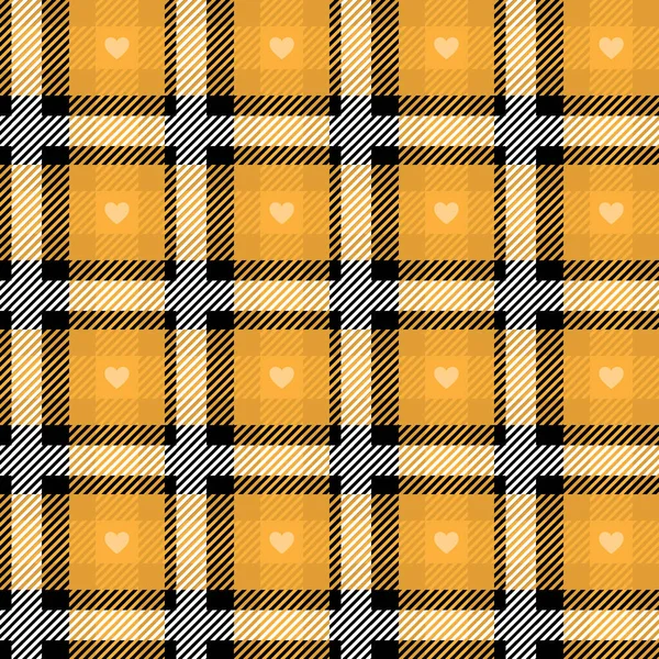 Vector Orange Plaid Check Teen Seamless Pattern in Geometric Abstract Style Може використовуватися для Summer Fashion Fabric Design, School Textile Classic Dress, Picnic Blanket — стоковий вектор