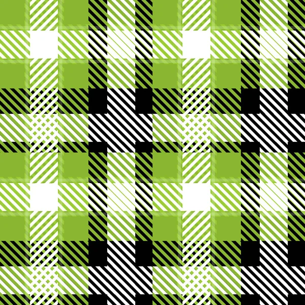 Vector Green Plaid Check Seamless Pattern in Geometric Abstract Style Μπορεί να χρησιμοποιηθεί για Fashion Fabric Design, School Teen Textile Classic Dress, Picnic Blanket, Retro Print Shirt — Διανυσματικό Αρχείο