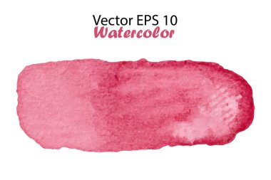 Vektör Suluboya Çizgili Resimler beyaz arkaplanda izole edildi. Metin veya Tırnak İçin Pembe Kız Renkli Fırça Çizgisi