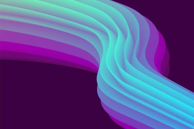 3D Soyut Vektör Duvar Kağıdı Sıvı Sıvı Eğri Fütüristik Arkaplan. Çoklu Renkli Sancak Yaratıcı Grafik Tasarımı. Canlı Modern Renklerdeki Dinamik Elementler.