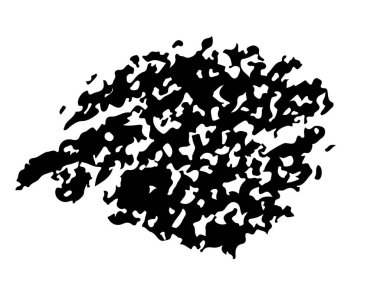 Beyaz Arkaplan Vuruşu Şeklinde izole edilmiş Siyah Renk Taslak Basit Desen ile Vektör Soyut Fırça El Çizimi.