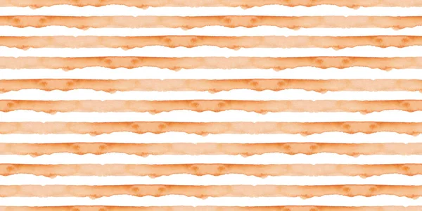 Orange Abstract Watercolor Geometric Background. Seamless Pattern with Stripes. Handmade Texture for Fabric Design and Wallpaper. — Stock Photo, Image