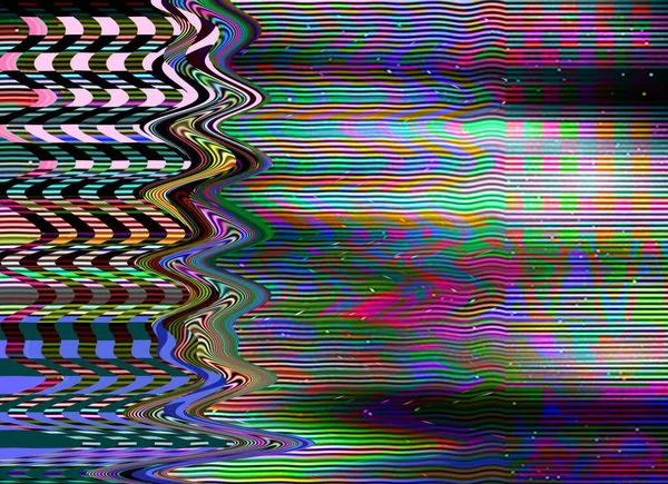 Glitch bakgrund Datorskärm fel Digital pixel buller abstrakt design Foto glitch Tv-signal misslyckas Data förfall Tekniska problem grunge tapet Färgglada buller — Stockfoto