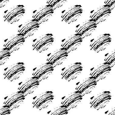 Siyah Renkli Minimalist Minimalist Geometrik Tasarım Vektörsüz Fırça Deseni. Çocuklar için Modern Grung Kolajı Kumaş ve Tekstil