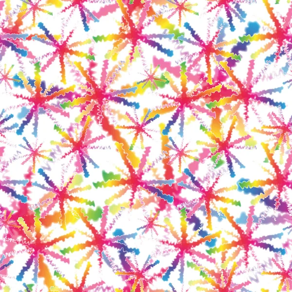 Hippie Krawatte Dye Rainbow LGBT Seamless Pattern im abstrakten Hintergrundstil. Bunte Shibori psychedelische Textur mit Strudel und Streifen — Stockfoto