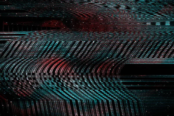 Glitch psychedelic background Old TV screen error Digital pixel noise abstract design Photo glitch Television signal fail. Technical problem grunge wallpaper. Colorful noise — Stock Photo, Image