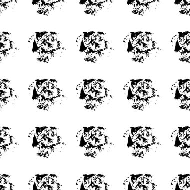 Siyah Renkli Minimalist Minimalist Geometrik Tasarım Vektörsüz Fırça Deseni. Çocuklar için Modern Grung Kolajı Kumaş ve Tekstil