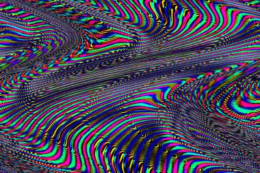Glitch TV Gürültüsü Dijital Fotoğraf Arkaplanı Bilgisayar Ekran Hatası Fotoğraf ve Televizyon sinyalinin soyut tasarımı Veri bozunması ve gürültü