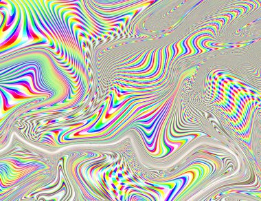 Hippi Trippy Psychedelic Rainbow Arka plan LSD Renkli Duvar Kağıdı. Soyut Hipnotik İllüzyon. Hippi Retro Doku Arızası ve Disko